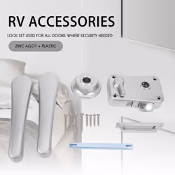 RV Toilet Door Lock Bathroom Door Lock Caravan Boat Latch Handle Lock