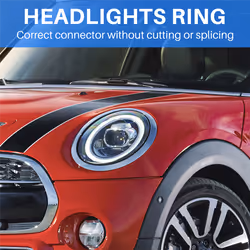 For MINI Cooper F55 F56 F57 03-18 Chrome Left Right Front Headlights