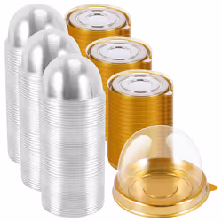 150 Pcs Mini Cupcake Boxes Muffin Pod Dome Muffin Cake Container