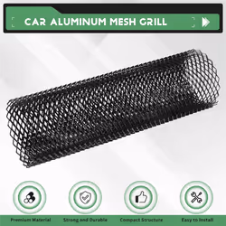 40X13 Inch Universal Car Grille Mesh Metal Car Grill Mesh Hole 8X16mm