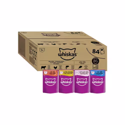 Whiskas 1+ Mixed Selection in Jelly 84x85g Pouches, Adult Cat Food