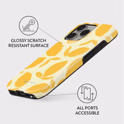 BURGA Lemon Tart mobile phone case 15.5 cm (6.1") Cover Yellow, White - Additional view 3