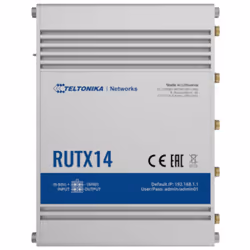 Teltonika RUTX14, Cellular network router, Silver, Aluminium, Power, Status, WAN, Gigabit Ethernet, 10,100,1000 Mbit/s
