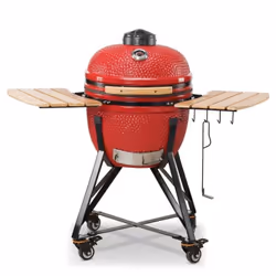 Kamado Bono Media Ceramic Grill 20″ Kamado barbecue/grill Cart Charcoal (fuel) Red - Additional view 4