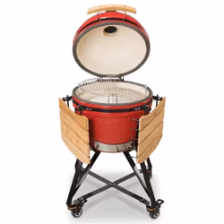 Kamado Bono Media Ceramic Grill 20″ Kamado barbecue/grill Cart Charcoal (fuel) Red - Additional view 5