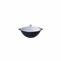 TEXAS CLUB Cast Iron Pot Uzbek Kazan with Aluminum Lid for Kamado Bono Media/Grande/Limited Grills, 8 L