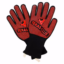 Texas Club Gloves, Gloves, Black, Red, Fabric, 2 pc(s)
