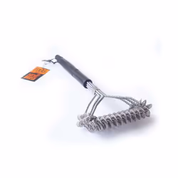 Texas Club Stainless Steel 3-Head Spiral Grill Brush, 43 Cm