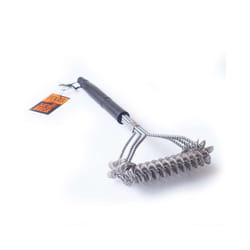 Texas Club Stainless Steel 3-Head Spiral Grill Brush, 43 Cm