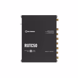 Teltonika RUTC50, Wi-Fi 6 (802.11ax), Dual-band (2.4 GHz / 5 GHz), Ethernet LAN, 5G, Black, Industrial router