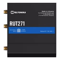 Teltonika RUT271, Cellular network router, Black, Aluminium, Plastic, DIN-rail/Wall mounting, Industrial, Fast Ethernet