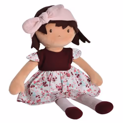 TIKIRI Selina Brown Hair Doll, Baby doll, Female, 0 yr(s), Boy/Girl, 330 mm, Beige, Brown, Pink, White