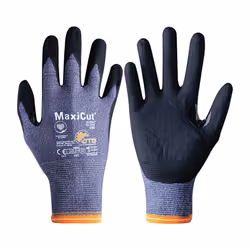 Cut Resistant Gloves, NBR Coated, Blue/Black, Size 9