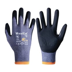 Cut Resistant Gloves, NBR Coated, Blue/Black, Size 11