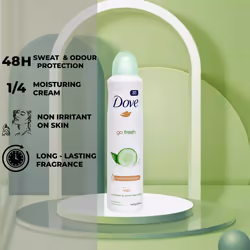 6 x 250ml Dove Cucumber & Green Tea Scent Anti-perspirant Deodorant