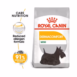 Adult Dry Dog Food Mini Breed Dermacomfort Royal Canin - 8kg bag