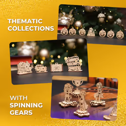 UGEARS Harry Potter Advent Calendar 2023 - Christmas Countdown Fidget Advent Calendar with 24 Fidget Model Wooden Models to Build for Adults - Christm