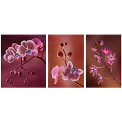 MINC11006 - Miniart Crafts - Pink Orchids Triptych Bead Embroidery Kit