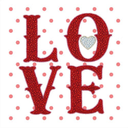 MINC33020 - Miniart Crafts - Love In Red Bead Embroidery Kit
