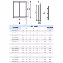 200x250mm Durable Inspection Panel Access Door White Wall Hatch ABS Plastic