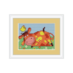Daisy Cow Counted Cross Stitch Kit 14 Count Aida