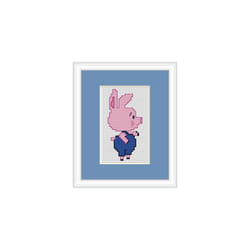 Pig Counted Cross Stitch Kit Beginner