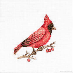 Luca-S Counted Cross Stitch kit Cardinal 10x9cm