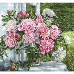 Lucas-S Peonies by The Window Counted Cross-Stitch Kit
