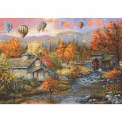 Luca-S SRL Cross Stitch Kit Luca-S - Autumn Creek Mill B616  Gold