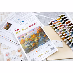 Luca-S SRL Cross Stitch Kit Luca-S - Autumn Creek Mill B616  Gold
