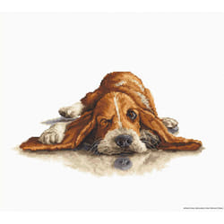 Luca-S Counted Cross Stitch kit Basset 28.5x15.5cm