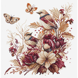 Luca-S Cross Stitch Kit - The Birds-Autumn  B2419