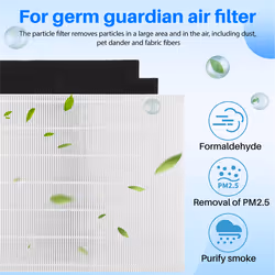 3Pcs Air Purifier HEPA & Carbon Filter Set for Coway AP-1512HH 1512