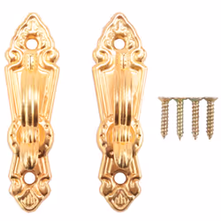 Screw Mount Curtain Tassel Tie Back tieback Wall Hooks 2PCS Gold Tone