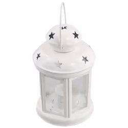 Vintage Metal Hanging Candle Lanterns ,Tealight Holder -White