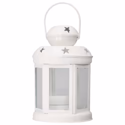 Vintage Metal Hanging Candle Lanterns ,Tealight Holder -White