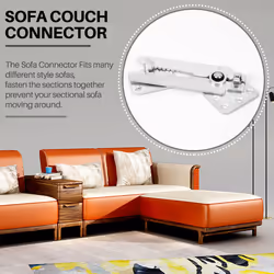 2 Packs of Sectional Sofa Connector, Metal Furniture for Sliding Sofa