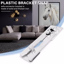 2 Packs of Sectional Sofa Connector, Metal Furniture for Sliding Sofa