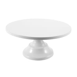 12 Inch Iron Round Cake Stand Plate Pedestal Dessert Holder-White