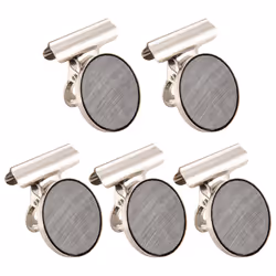 5Pcs Fridge Message Note Holder Grip Magnetic Home Office Metal