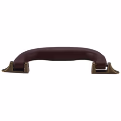 Brown Leather Box Luggage Toolbox Trolley Case Handle