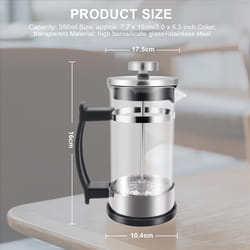 Coffee Maker Pot, Stainless Steel Glass Coffee Pot,for Making Tea