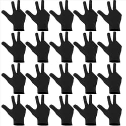 20Pcs Breathable Billiard Gloves Snooker Left Right Hand Gloves