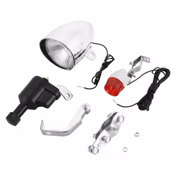 Bike Light Motorized Bike Friction Dynamo Generator Head Tail Light