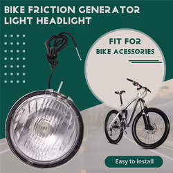 Bike Light Motorized Bike Friction Dynamo Generator Head Tail Light