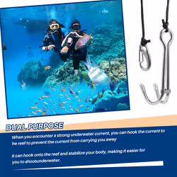 KEEP DIVING Scuba Diving Double Dual Reef Drift Hook,Black