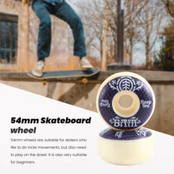 KEEPFIRE 4Pcs Skateboard Wheels 54mm PU 85A for Street Deck Wheel