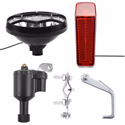Bike Friction Generator Dynamo Headlight Tail Light Kit 6V 3W