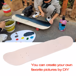 8Inch 8-Layer Maple Blank Double Concave Skateboards Natural Deck