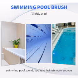 18 Inch Swimming Pool Cleaning Pole Brush Head Replacement Brush,Blue